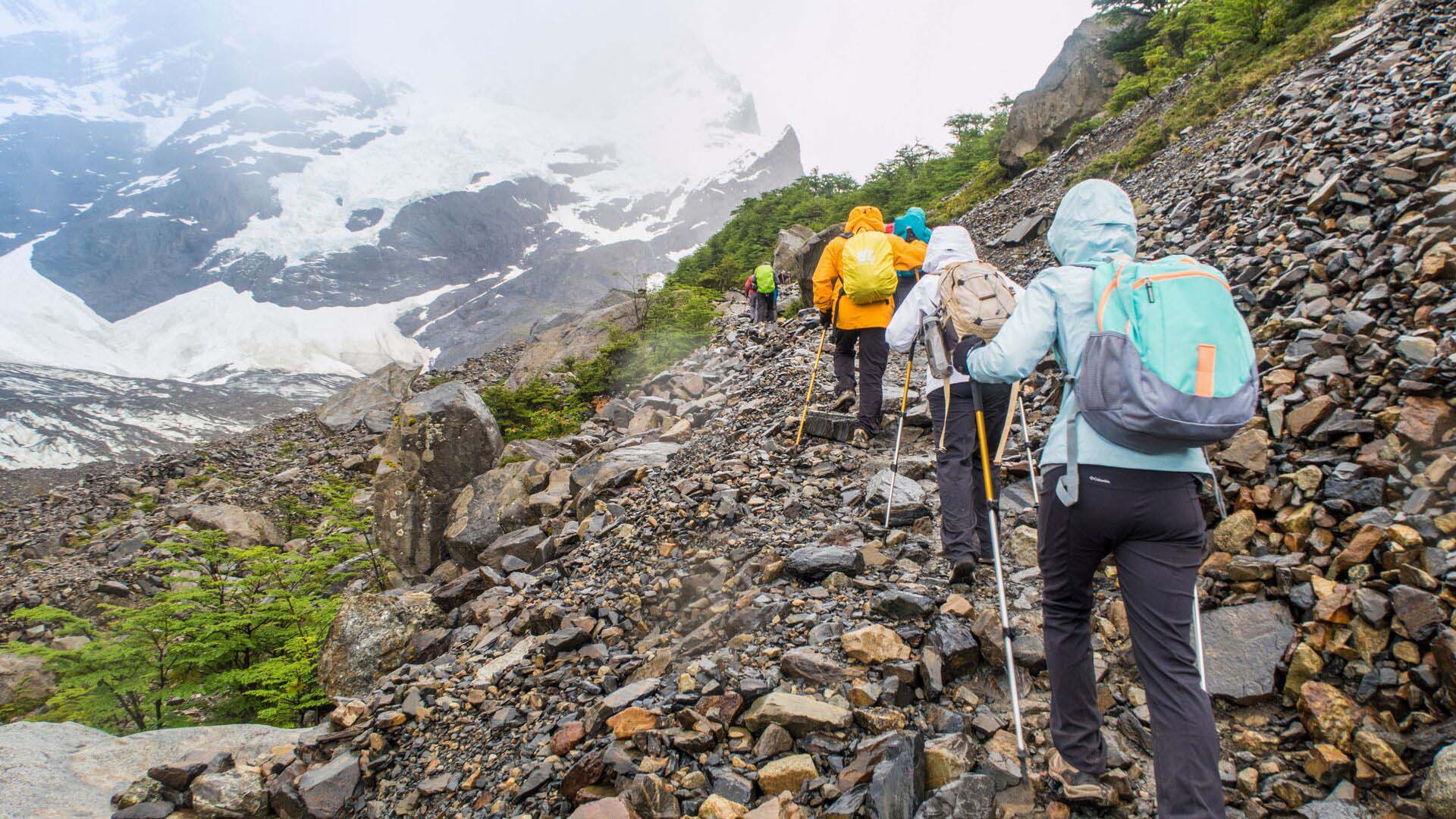 Mountain hiking and trekking
